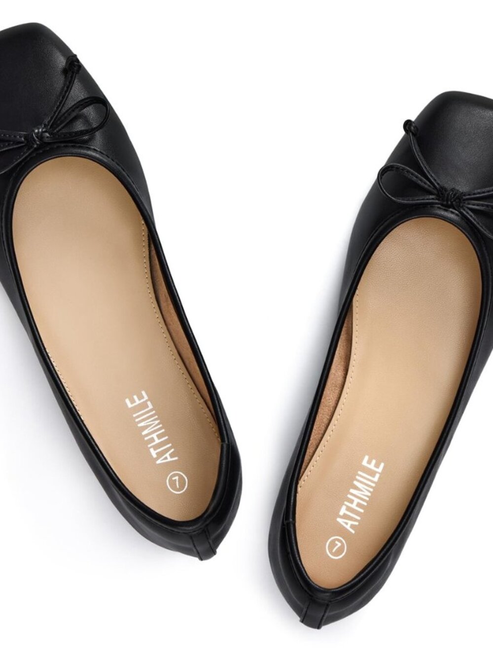 Ballet Flats for Women,Square Toe Ballerina Flat Shoes,Dressy Causal Shoes